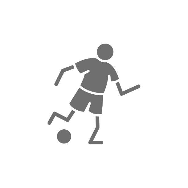 足球运动员灰色图标孤立在白色图片下载