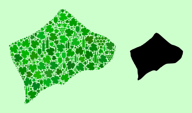 小伊那瓜岛地图-葡萄酒和图片下载