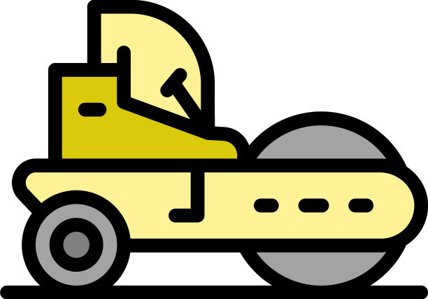 修复压路机图标颜色轮廓图片下载