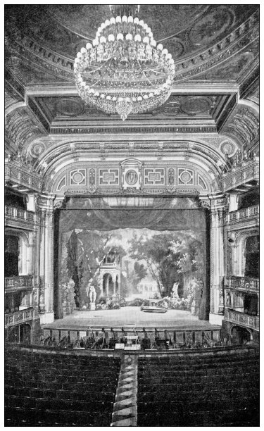 维也纳歌剧院的古董旅行照片图片下载