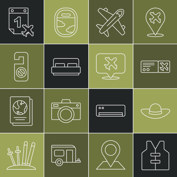 套装行救生衣优雅女帽航空公司图片下载