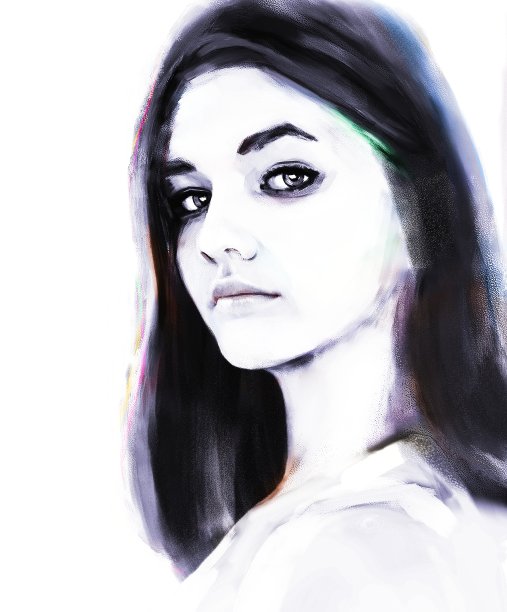 一位富有艺术气质的年轻女子的肖像图片下载