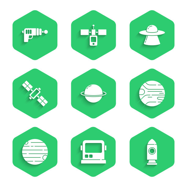 设置行星土星宇航员头盔火箭船图片下载