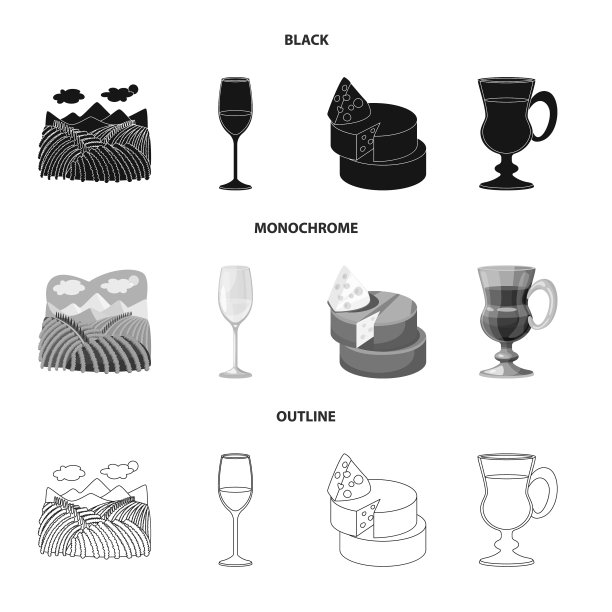 农场和葡萄园标志集图片下载