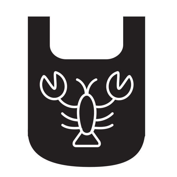 海鲜外卖黑白图标图片下载