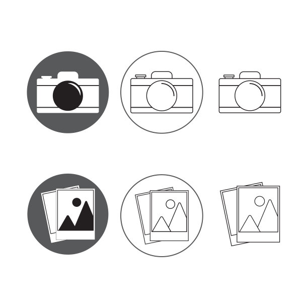 图标相机设置在白色背景图片下载