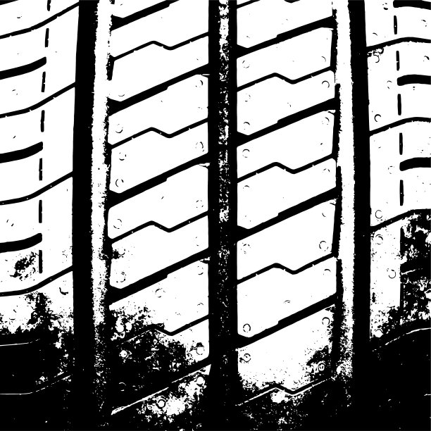 夏季轮胎面。枯燥乏味的纹理。黑色灰尘Scratchy Pattern。抽象的背景。矢量设计作品。变形的效果。裂缝。图片下载