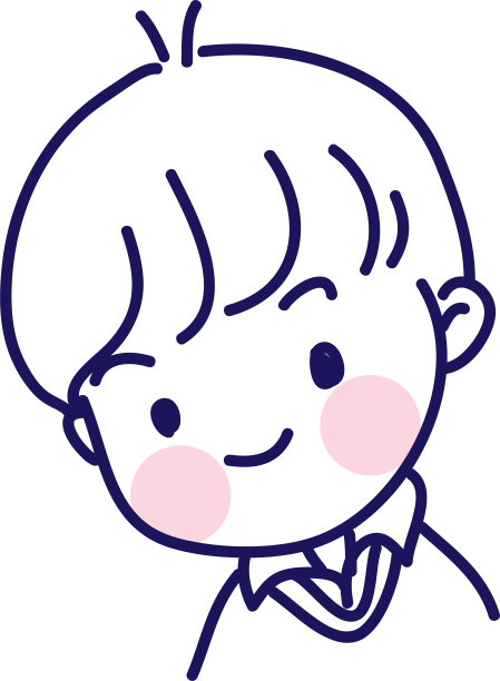 矢量画可爱的卡通脸图片下载