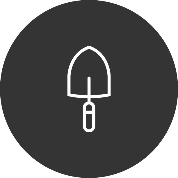 网站用现代风格铲子图标图片下载