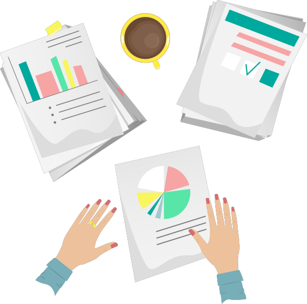 把文件和文件堆在桌面上图片下载