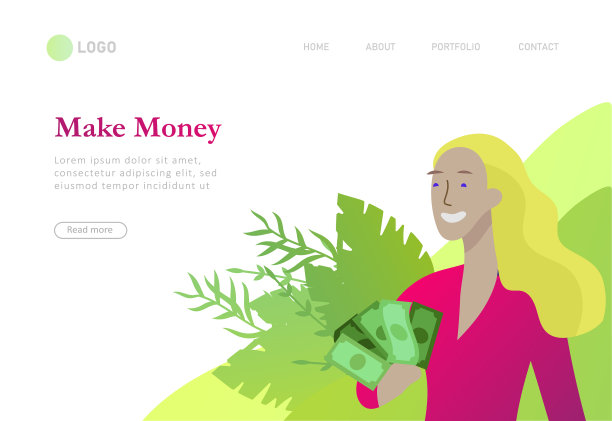 登陆页面模板快乐的人与金钱图片下载