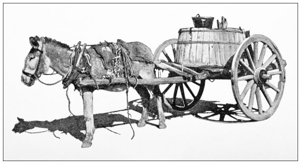 墨西哥的古董旅行照片:水车图片下载