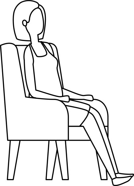 优雅的女商人坐在沙发上图片下载