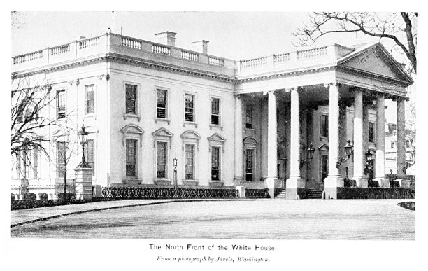白宫北门廊，华盛顿特区，美国，美国历史图片下载