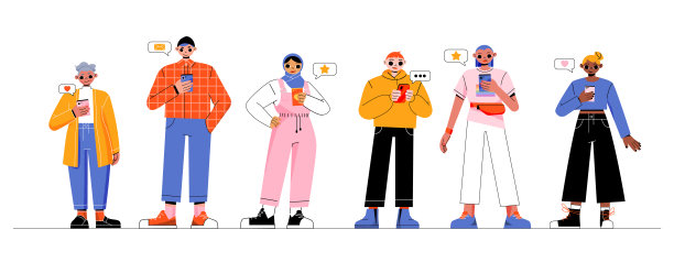 使用手机的人群多种多样图片下载