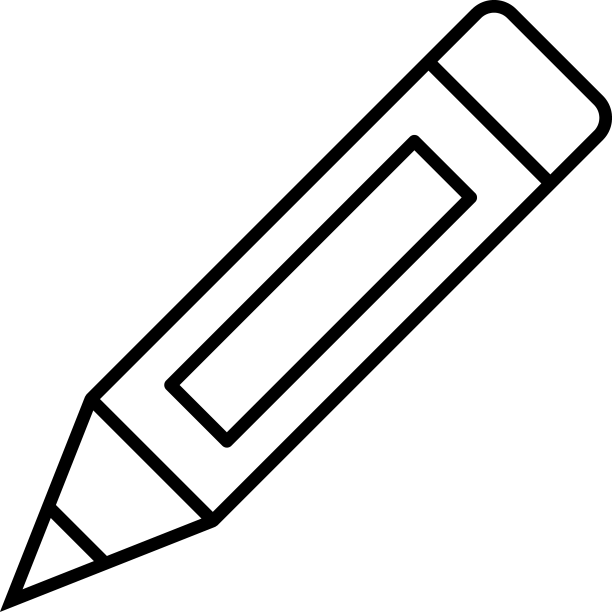 黑色铅笔线条图标图片下载