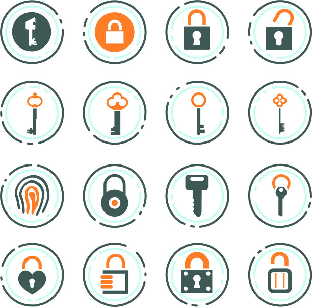 锁和键图标设置图片下载