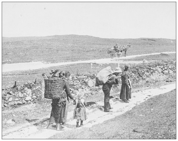 爱尔兰的古董照片:搬运家乡的草皮图片下载