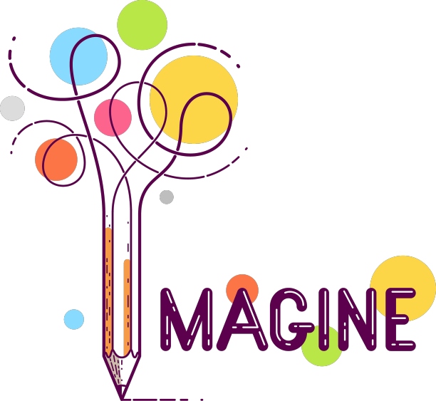 想象单词用铅笔代替字母I图片下载