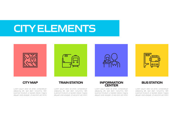 城市生活相关线图标。向量符号说明。图片下载