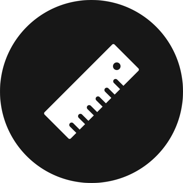 网站和移动应用的尺子简约图标图片下载