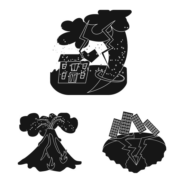 灾难和崩溃符号设计图片下载