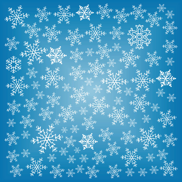 蓝色雪花图标背景合集图片下载