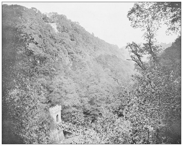 爱尔兰的古董照片:情人的飞跃，威克洛郡图片下载