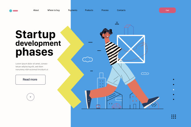 启动插图，网站登陆模板。建立新业务的概念图片下载