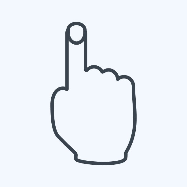 光标图标的手。适用于手部动作符号。字形风格。简单的设计可编辑。设计模板向量。简单的符号说明图片下载