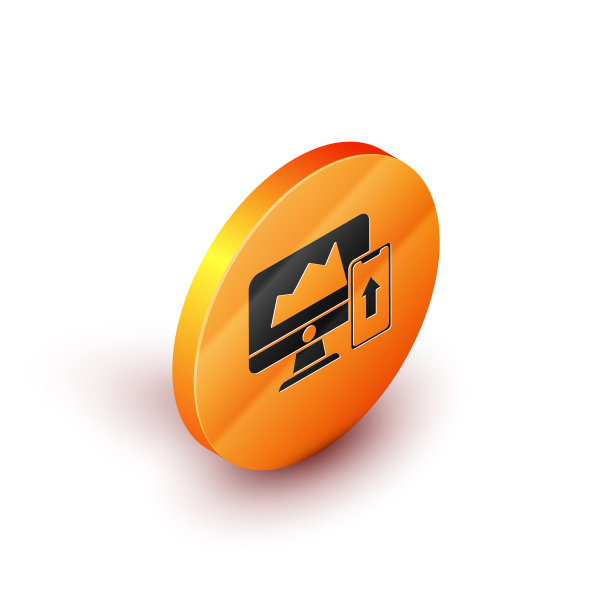 电脑上的2.5D金融图表图片下载