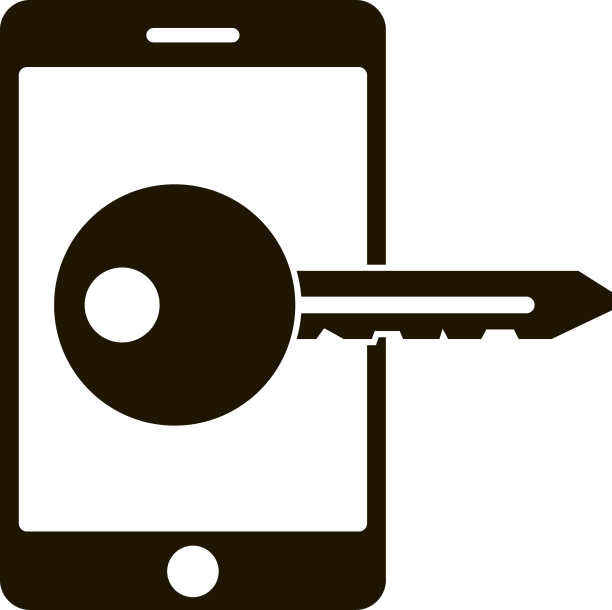 智能手机钥匙锁图标样式简单图片下载