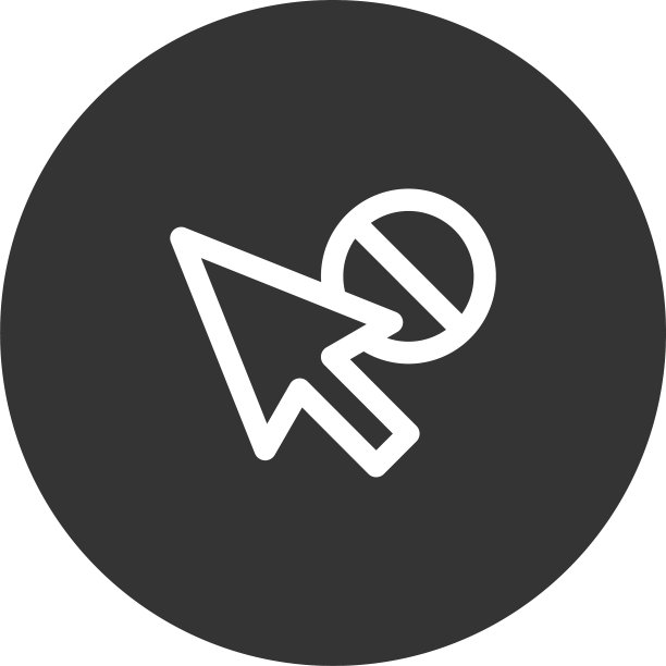 网页现代风格的禁止光标图标图片下载