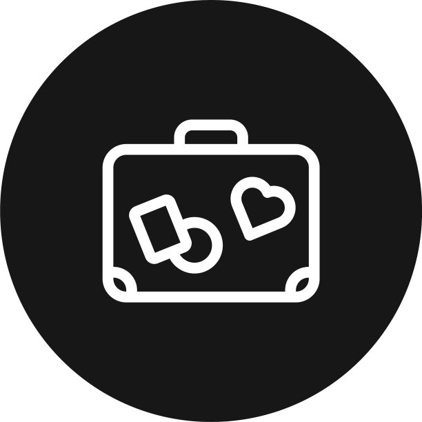 行李箱图标：简约汽车标志图片下载