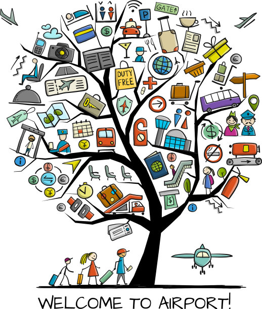 机场树概念背景为您的设计图片下载