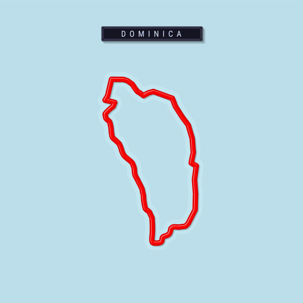 多米尼加粗体轮廓图图片下载