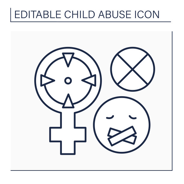 性虐待线图标图片下载