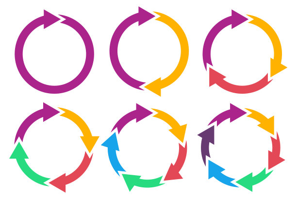 彩色饼图收藏图片下载