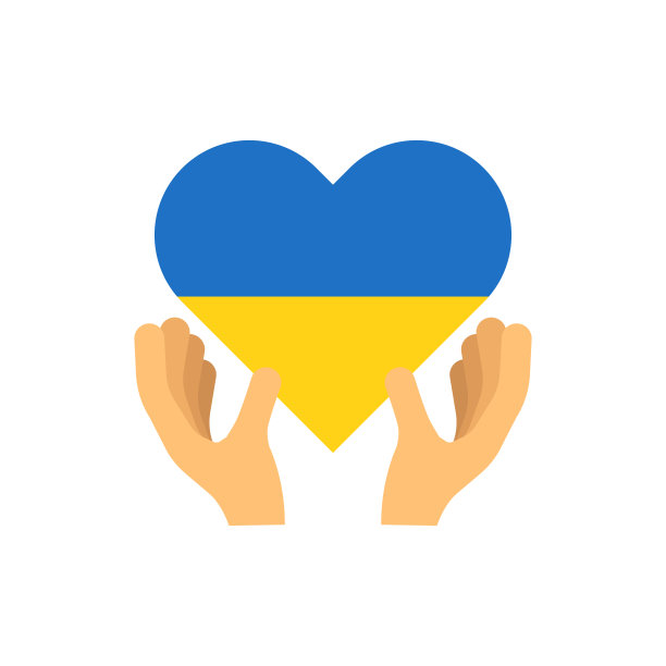 人民手中的乌克兰国旗图片下载