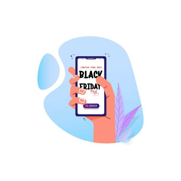 手里拿着一部手机，上面写着“黑色星期五”图片下载