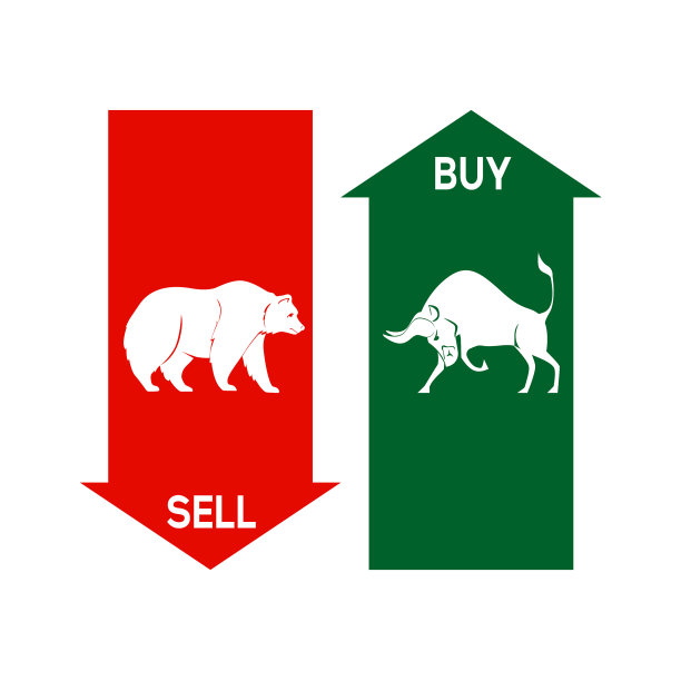股票市场走势的买入或卖出标志图片下载