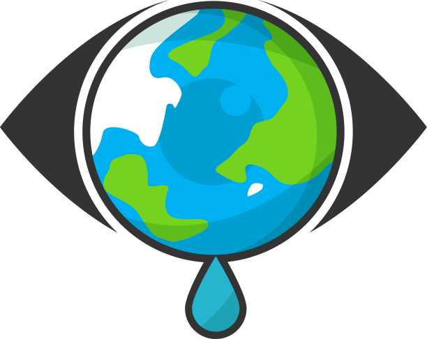 哭泣的眼睛地球与悲伤的全球变暖图片下载