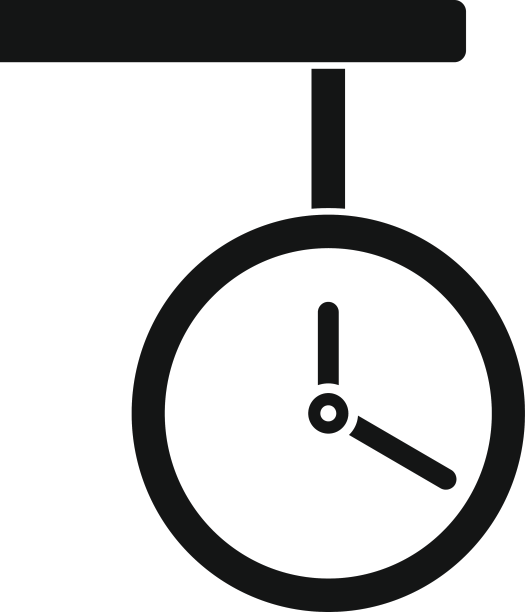 火车站时钟图标风格简单图片下载