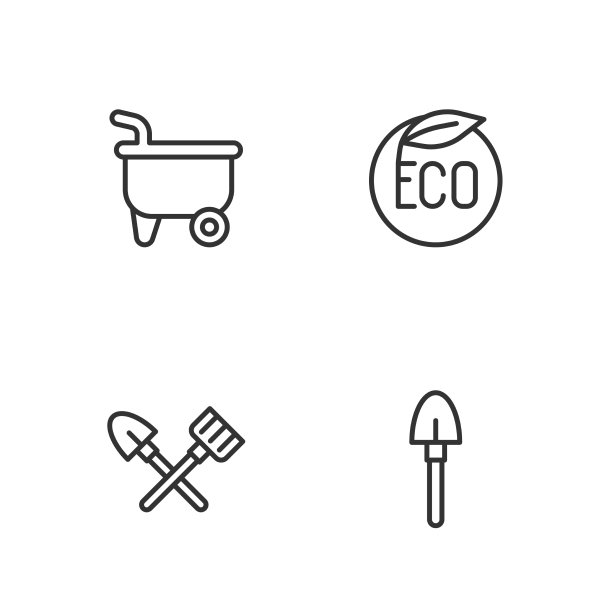 铁锹耙子手推车生态套装图片下载