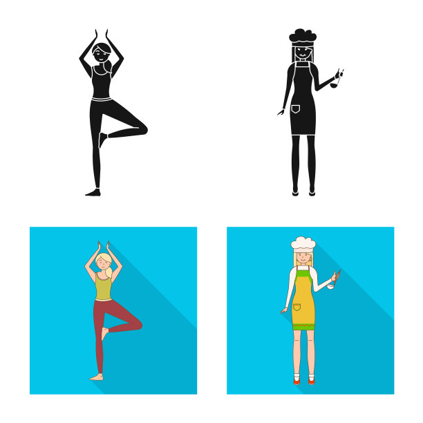 设计姿态和情绪符号的集合图片下载