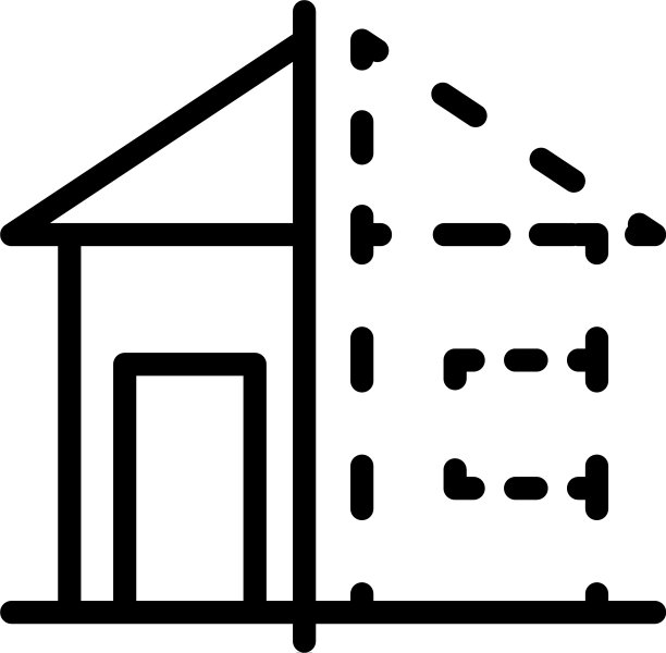 房屋重建图标轮廓样式图片下载