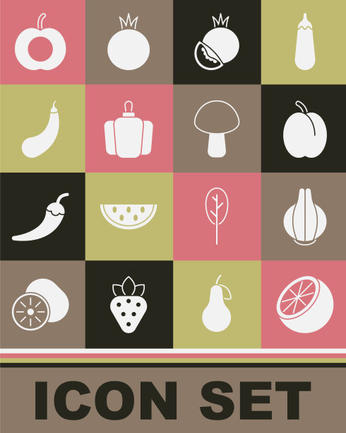 设定橘子水果洋葱李子西红柿甜椒图片下载