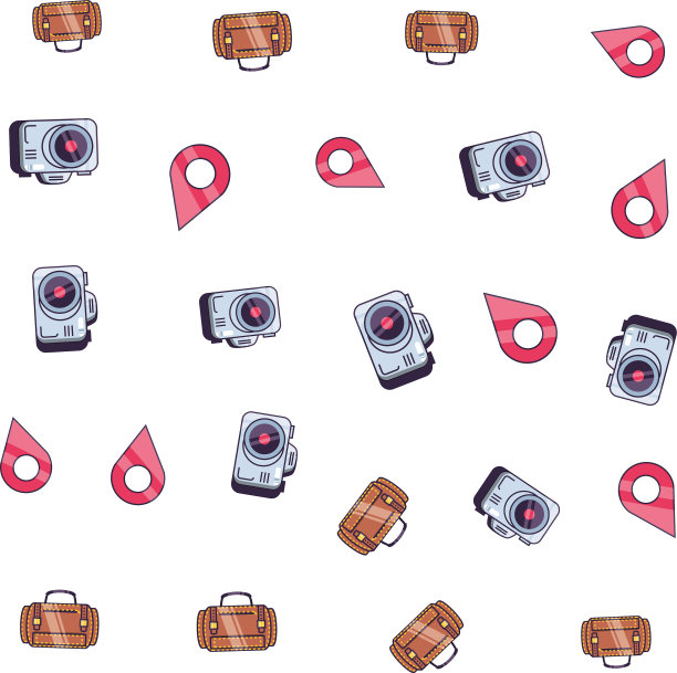 模式相机手提箱和pin定位图片下载