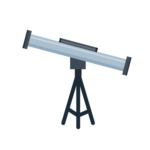 望远镜。三角架上的放大镜用来发现恒星。图片下载