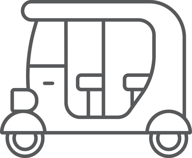 嘟嘟车和人力车的图标细线车图片下载